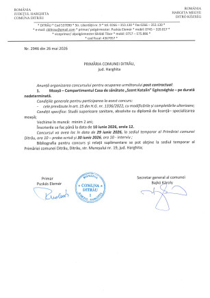 Anunt -post contractual - Moasa