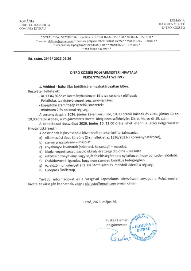 Versenyvizsga-védőnő